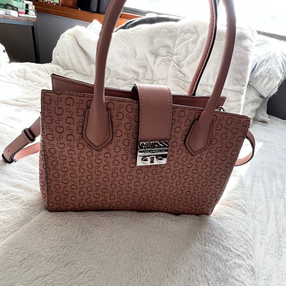 Light pink Guess purse